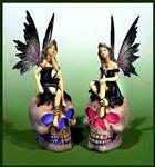FFT4316 Fairy on Lighted Skull 2 asst